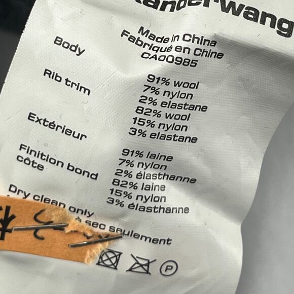 ALEXANDER WANG Sweater Womens M Wool Blend Rhinestone Jewelry Turtleneck Black - Picture 10 of 16